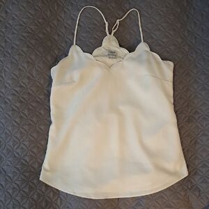 J. Crew Cream Scalloped Camisole